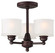 1730 Series Three Light Semi Flush Mount in Lathan Bronze (7|1738-167)