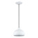 Domma One Light Mini Pendant in White w/Brushed Nickel (107|51513-03)