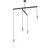 Pronograde Four Light Chandelier in Flat Black & Brushed Stainless Steel (57|290469)