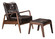 Bully Lounge Chair & Ottoman in Brown (339|100535)