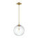 Orly One Light Pendant in Aged Brass (60|ORY-1007-AG-CL)