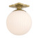 Orly One Light Semi Flush Mount in Aged Brass (60|ORY-1003-AG-WH)