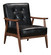 Rocky Arm Chair in Black, Walnut (339|100528)