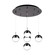 Pluto LED Pendant in Black Chrome (347|MP402801BC-05)