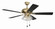 Eos Clear 4 Light 52'' Ceiling Fan in Satin Brass (46|ECF104SB5-BWNFB)