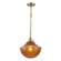 Farrah One Light Pendant in Brushed Gold/Amber (452|PD651012BGAM)