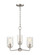 Moven Three Light Chandelier in Satin Nickel (59|9603-SN)