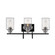 Clifton Three Light Vanity in Matte Black/Brushed Nickel (59|3513-MB/BN)