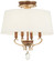 Magnolia Manor Four Light Semi Flush Mount in Pale Gold with Distressed Bronze (29|N6552-690)