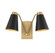 Two Light Wall Sconce in Matte Black with Natural Brass (446|M90076MBKNB)