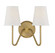 Mscon Two Light Wall Sconce in Natural Brass (446|M90055NB)