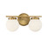 Two Light Bathroom Vanity Light in Natural Brass (446|M80047NB)