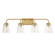 Mbath Four Light Bathroom Vanity Light in Natural Brass (446|M80045NB)