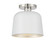 One Light Flush Mount in White with Polished Nickel (446|M60067WHPN)