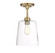 Msemi One Light Semi-Flush Mount in Natural Brass (446|M60010NB)