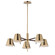 Carlo LED Chandelier in Dark Bronze, Leather, Heritage Brass (16|25175DBZHR)