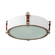 Sausalito Three Light Flush Mount in Weathered Zinc / Brown Suede (16|16130FTWZBSD)