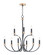 Charlton Nine Light Chandelier in Black / Antique Brass (16|11377BKAB)