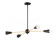 Lovell Four Light Pendant in Black / Satin Brass (16|11264BKSBR)