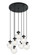 Ridge Seven Light Pendant in Matte Black (423|C84007MBCL) Ridge Seven Light Pendant in Matte Black (423|C84007MBCL)