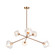 Novo Six Light Chandelier in Aged Gold Brass (423|C81746AGCL)