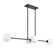 Novo Four Light Chandelier in Black (423|C81704BKOP)