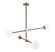 Cosmic Four Light Chandelier in Aged Gold Brass (423|C78714AGOP)