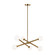 Matchstix Six Light Chandelier in Aged Gold Brass (423|C64606AGOP)