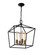 Scatola Four Light Chandelier in Rusty Black & Aged Gold Brass accents (423|C61704RB)