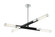Tubo Four Light Pendant in Matte Black + Chrome (423|C61204MBCH)