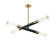 Tubo Four Light Pendant in Matte Black + Aged Gold Brass (423|C61204MBAG)