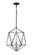 Geo Three Light Chandelier in Matte Black / Chrome (224|918-14MB-CH)