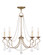 Pennington Five Light Chandelier in Hand Applied Antique Silver Leaf (107|6515-73)
