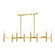 Copenhagen Eight Light Linear Chandelier in Satin Brass (107|51178-12)