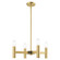 Copenhagen Four Light Mini Chandelier in Satin Brass w/ Bronzes (107|51134-12)