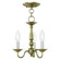 Williamsburgh Three Light Mini Chandelier/Ceiling Mount in Antique Brass (107|5009-01)