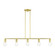 Lansdale Five Light Linear Chandelier in Satin Brass (107|47165-12)
