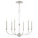 Cortlandt Six Light Chandelier in Polished Nickel (107|46316-35)