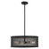 Industro Four Light Chandelier in Black w/ Brushed Nickels (107|46214-04)