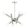 Stafford Eight Light Chandelier in Brushed Nickel w/ Black Chromes (107|45584-91)