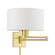 Swing Arm Wall Lamps One Light Swing Arm Wall Lamp in Satin Brass (107|40036-12)