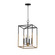 SoHo Four Light Pendant in Black/Weathered Brass (16|28624BKWBR)