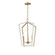 Melrose Three Light Pendant in White/Natural Aged Brass (16|28613WTNAB)