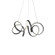 Synergy LED Chandelier in Black (347|CH93824-BK)