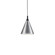 Dorothy One Light Pendant in Brushed Nickel With Black Detail (347|492710-BN/BK)