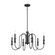 Karthe Six Light Chandelier in Black (12|52470BK)