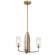 Kimrose Three Light Chandelier in Brushed Natural Brass (12|52410BNB)