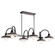 Marrus Six Light Linear Chandelier in Weathered Zinc (12|52408WZC)