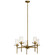 Alton Five Light Chandelier in Natural Brass (12|43694NBR)