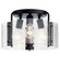 Thoreau Three Light Semi Flush Mount in Black (12|42954BK)